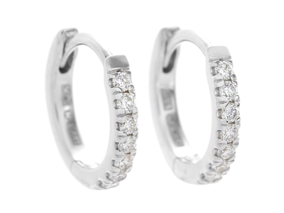 Jewellery, HOOP EARRINGS, 18K white gold