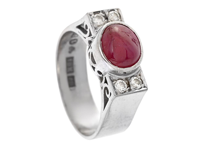 Jewellery, RING, 18K white gold