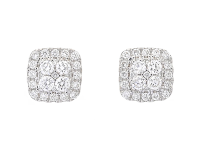 Jewellery, EARRINGS, 18K white gold