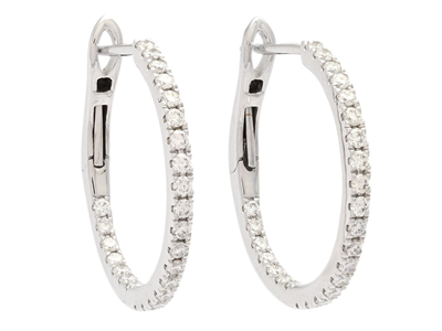 Jewellery, EARRINGS, 18K white gold