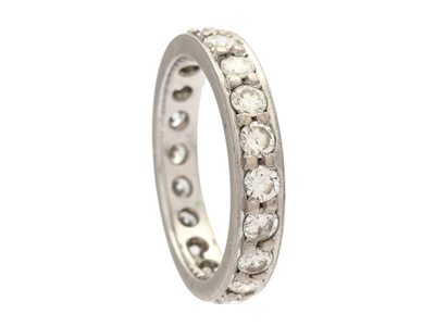 Jewellery, FULL ETERNITY RING, 18K white gold