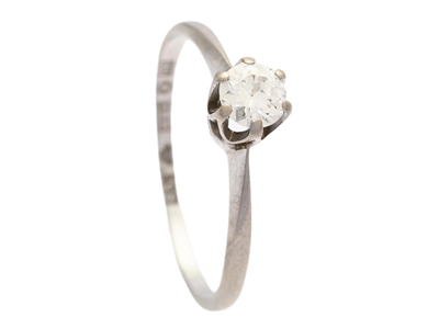 Jewellery, SOLITAIRE RING, 18K white gold