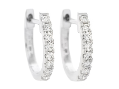 Jewellery, EARRINGS, 18K white gold