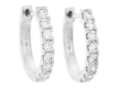 Jewellery, EARRINGS, 18K white gold