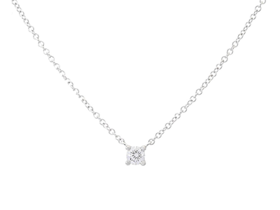Jewellery, SOLITAIRE NECKLACE, platinum
