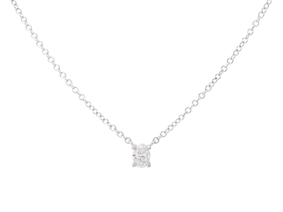 Jewellery, SOLITAIRE NECKLACE, 18K white gold