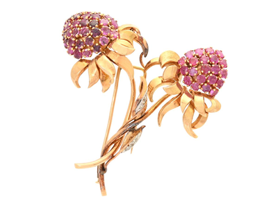 Jewellery, BROOCH, 18K gold