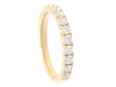 Jewellery, ETERNITY RING, 18K gold with 13 brilliant cut diamonds 0,65 ctw