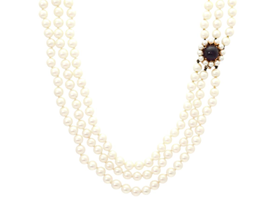 Jewellery, PEARL NECKLACE, cultured pearls approx. 6,1 mm