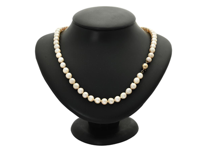 Jewellery, PEARL NECKLACE, cultured pearls approx. 7 mm
