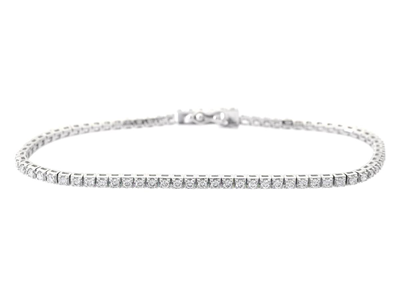 Jewellery, TENNIS BRACELET, 18K white gold