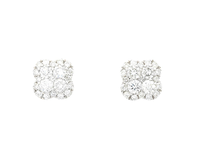 Jewellery, ÖRHÄNGEN,18K white gold, brilliant cut diamonds approx. 0,68 ctw