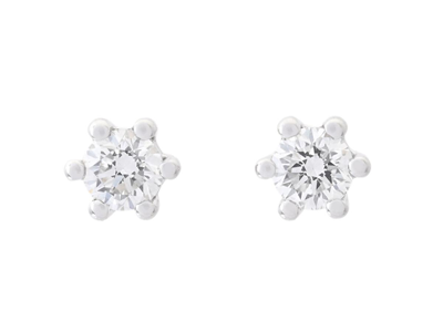 Jewellery, SOLITAIRE EARRINGS, 18K white gold