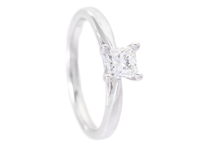 Jewellery, SOLITAIRE RING, 18K white gold