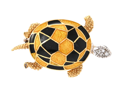 Jewellery, BROOCH, 18K gold