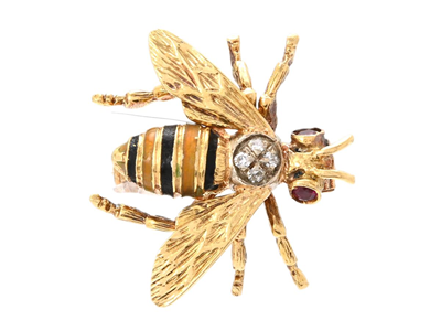 Jewellery, BROOCH, 18K gold