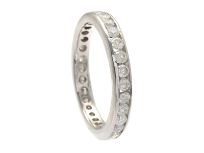 Jewellery, FULL ETERNITY RING, 18K white gold