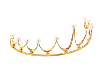 Jewellery, DIADEM, gilt silver