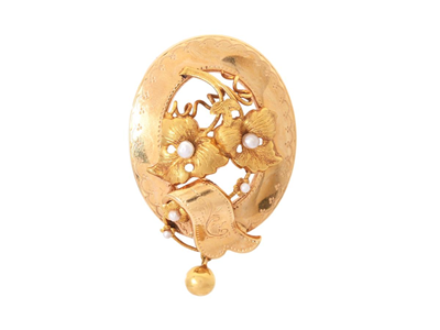 Jewellery, BROOCH, 18K gold