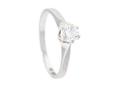 Jewellery, SOLITAIRE RING, 18K white gold
