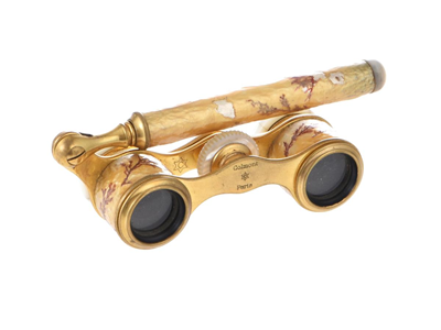Curio, OPERA GLASSES, yellow metal