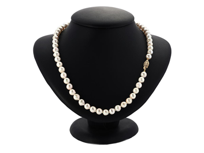 Jewellery, PEARL NECKLACE, yellow metal