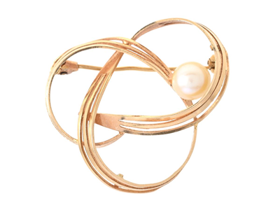 Jewellery, BROOCH, 18K gold