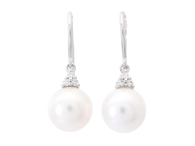 Jewellery, PEARL EARRINGS, 18K white gold