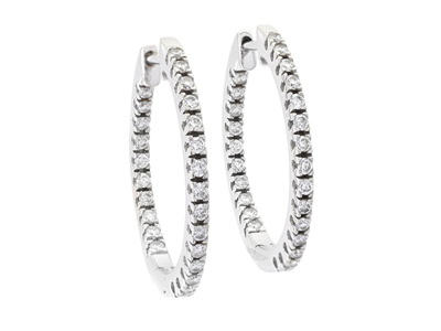 Jewellery, EARRINGS, 18K white gold