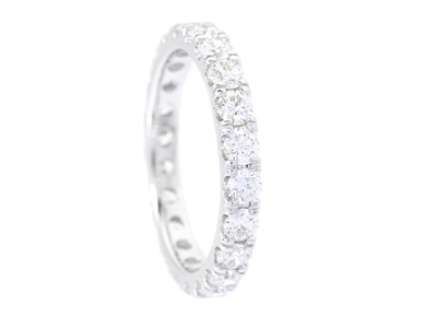 Jewellery, FULL ETERNITY RING, 18K white gold