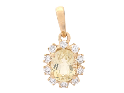 Jewellery, CLUSTER PENDANT, 18K gold