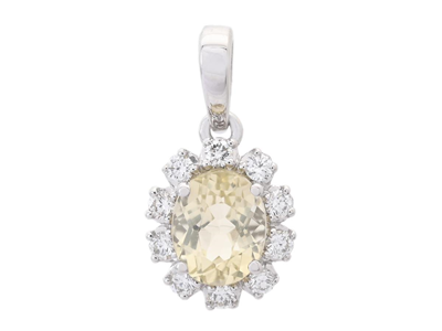 Jewellery, CLUSTER PENDANT, 18K white gold