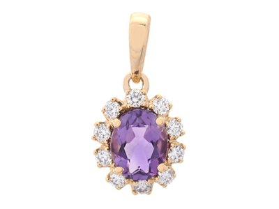 Jewellery, CLUSTER PENDANT, 18K gold