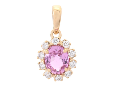 Jewellery, CLUSTER PENDANT, 18K gold