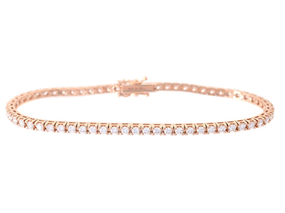 Jewellery, TENNIS BRACELET, 18K rose gold