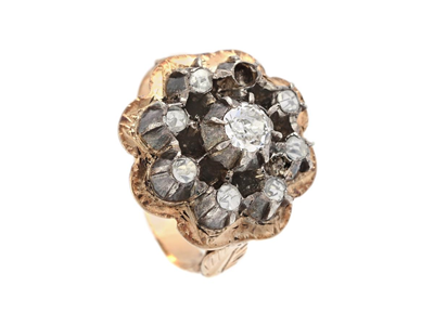 Jewellery, RING, 18K gold/silver