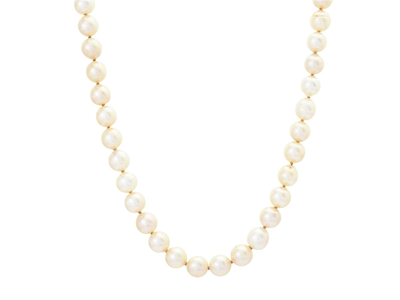 Jewellery, PEARL NECKLACE, cultured pearls approx. 7,5-8,0 mm