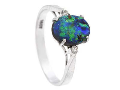 Jewellery, RING, 14K white gold