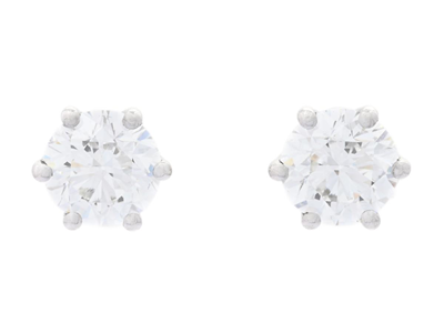 Jewellery, SOLITAIRE EARRINGS, 18K white gold