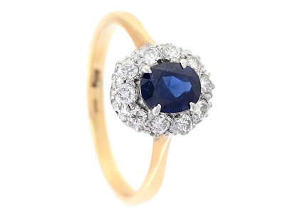 Jewellery, CLUSTER RING, 18K gold/white gold