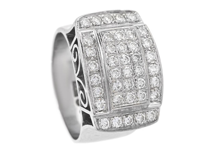 Jewellery, RING, 18K white gold