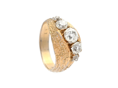Jewellery, RING, 18K gilt white gold