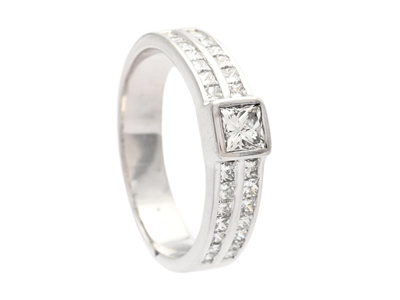 Jewellery, RING, 18K white gold