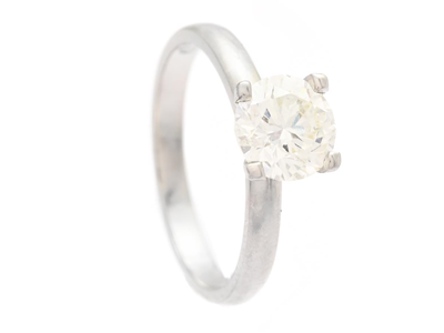 Jewellery, SOLITAIRE RING, platinum