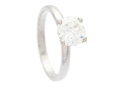Jewellery, SOLITAIRE RING, platinum