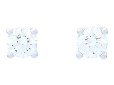 Jewellery, SOLITAIRE EARRINGS, 18K white gold