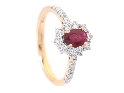 Jewellery, CLUSTER RING, 18K gold