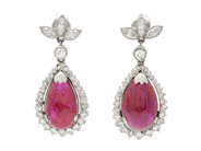 Jewellery, EARRINGS, platinum, in auction: Exclusive – Saturday 12 April 2014