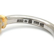 Jewellery - SINGLE STONE RING, 18K white gold/gold - View 4