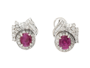 Jewellery, EARRINGS, 18K white gold, in auction: Exclusive – Saturday 12 April 2014